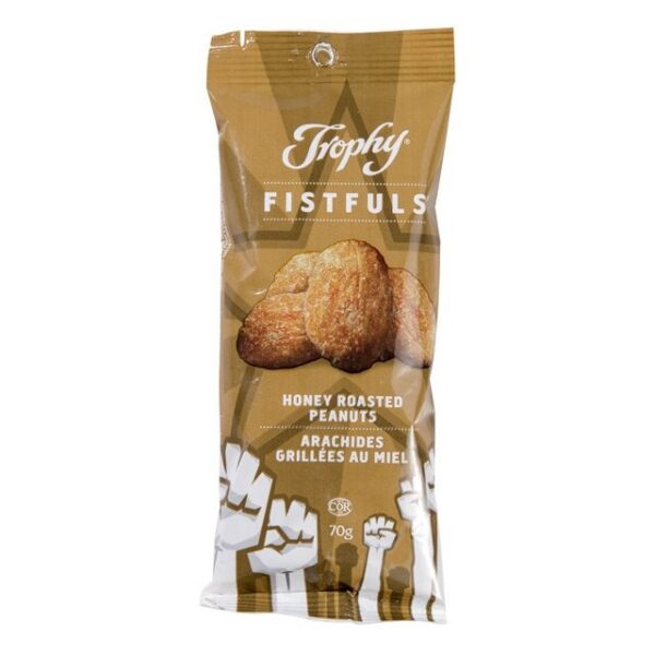 Trophy Fistfuls Honey Roasted P/Nuts 70G