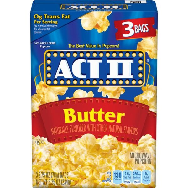 ACT II Microwave P/Corn Kettle Corn 8.25oz