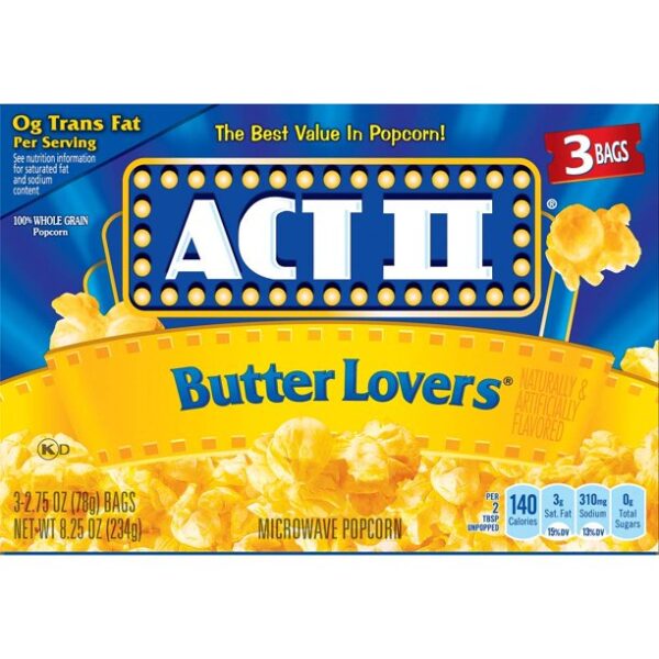 Act II P/Corn BUTTER Lover 8.25oz