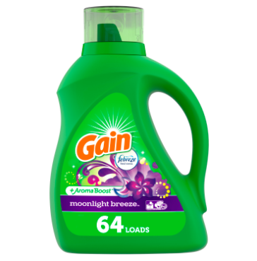 Gain Moonlight Breeze He, 64 Loads Liquid Laundry Detergent 100 fl oz