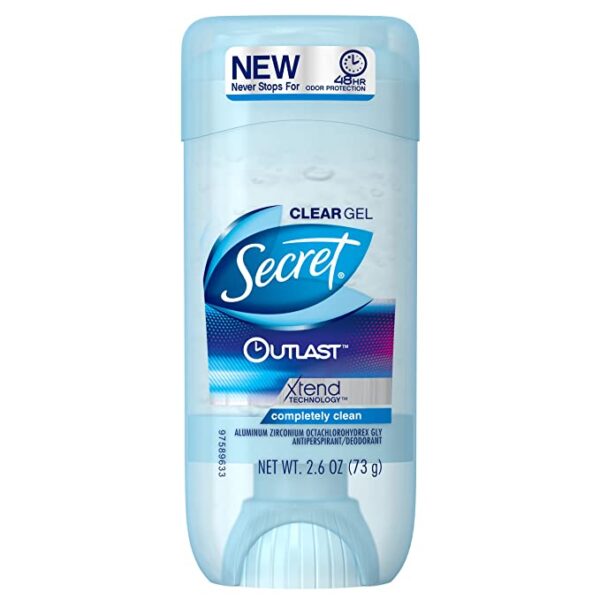 Secret Outlast Completely Clean Scent Women’s Clear Gel Antiperspirant & Deodorant 2.6 Oz