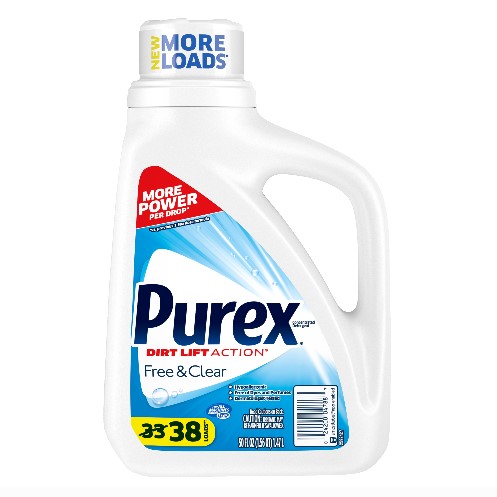 Purex Free Clear, Liquid Laundry Detergent Base Liquid, 50 fl oz