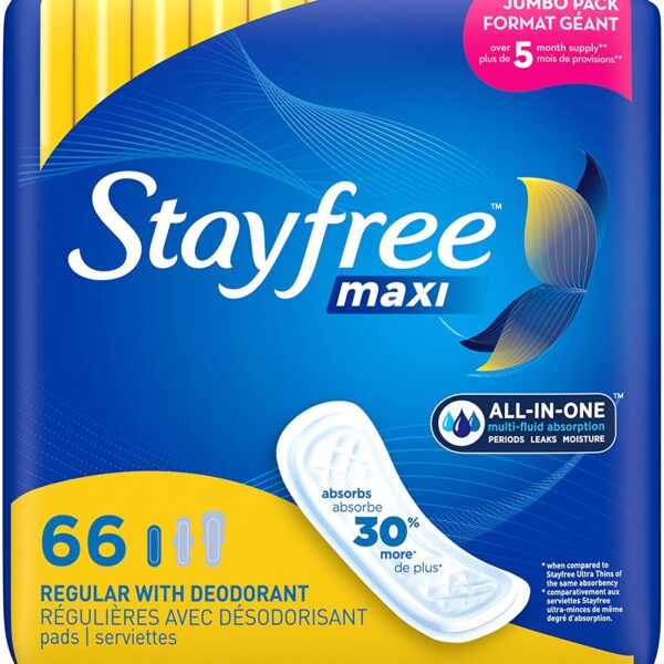 StayFree Max I Jumbo Pack 66 Pads