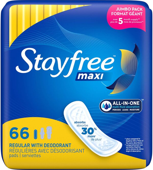 StayFree Max I Jumbo Pack 66 Pads