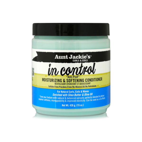 Aunt Jackie’s Curls & Coils In Control Anti-Poof Moisturizing & Softening Conditioner (15 oz.)