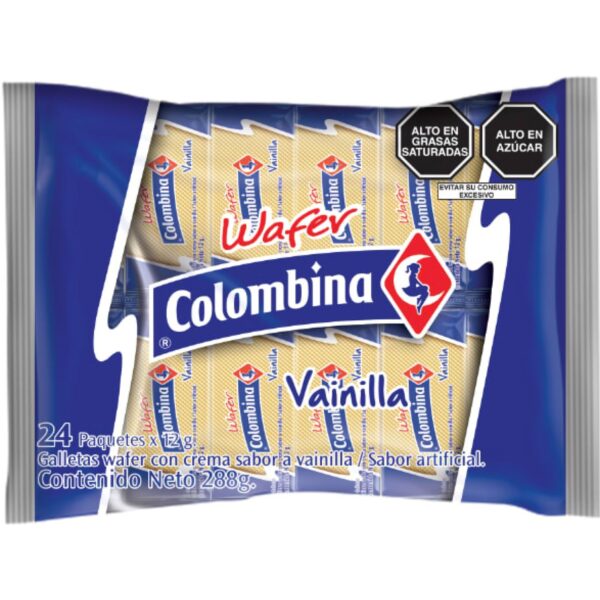 Colombina Wafer Sabor Vainilla 24 Pcs