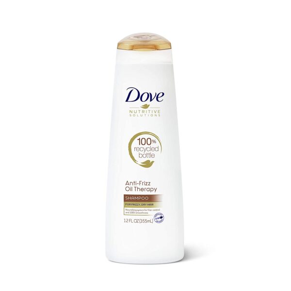Dove Nutritive Solutions Anti Frizz Shampoo for Frizzy, Tangled Hair Oil Therapy with Nutri-Oils Moisturizing Shampoo Formula Smooths Hair 12 oz
