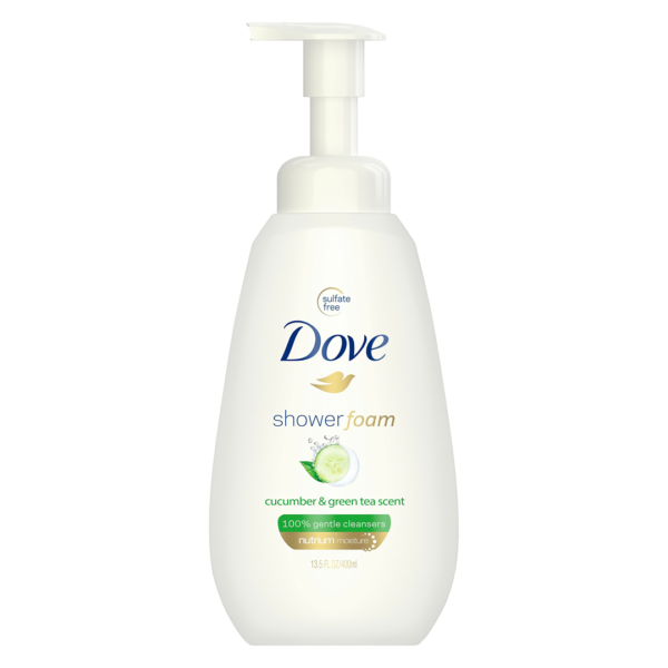 Dove Shower Foam, Cucumber & Green Tea Scent, 13.5 oz