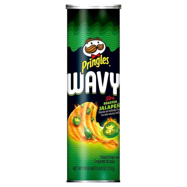 Pringles Wavy Fire Roasted Jalapeño (137g)