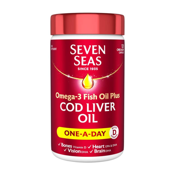 Seven Seas Pure Cod Liver Oil 120 capsules